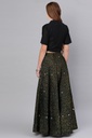 Handmade Plain Mashru Silk Long Skirt
