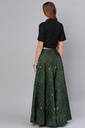 Handmade Plain Mashru Silk Long Skirt