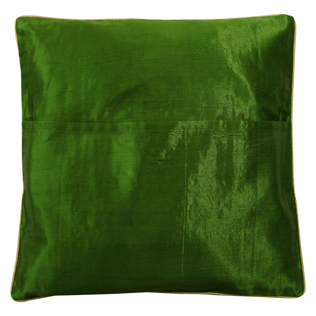 Embroidered Mashru Cushion Cover