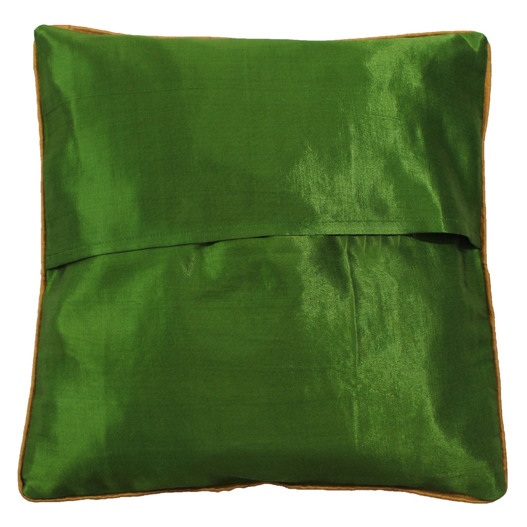 Embroidered Mashru Cushion Cover