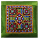 Hand Embroidered Mashru Cushion Cover