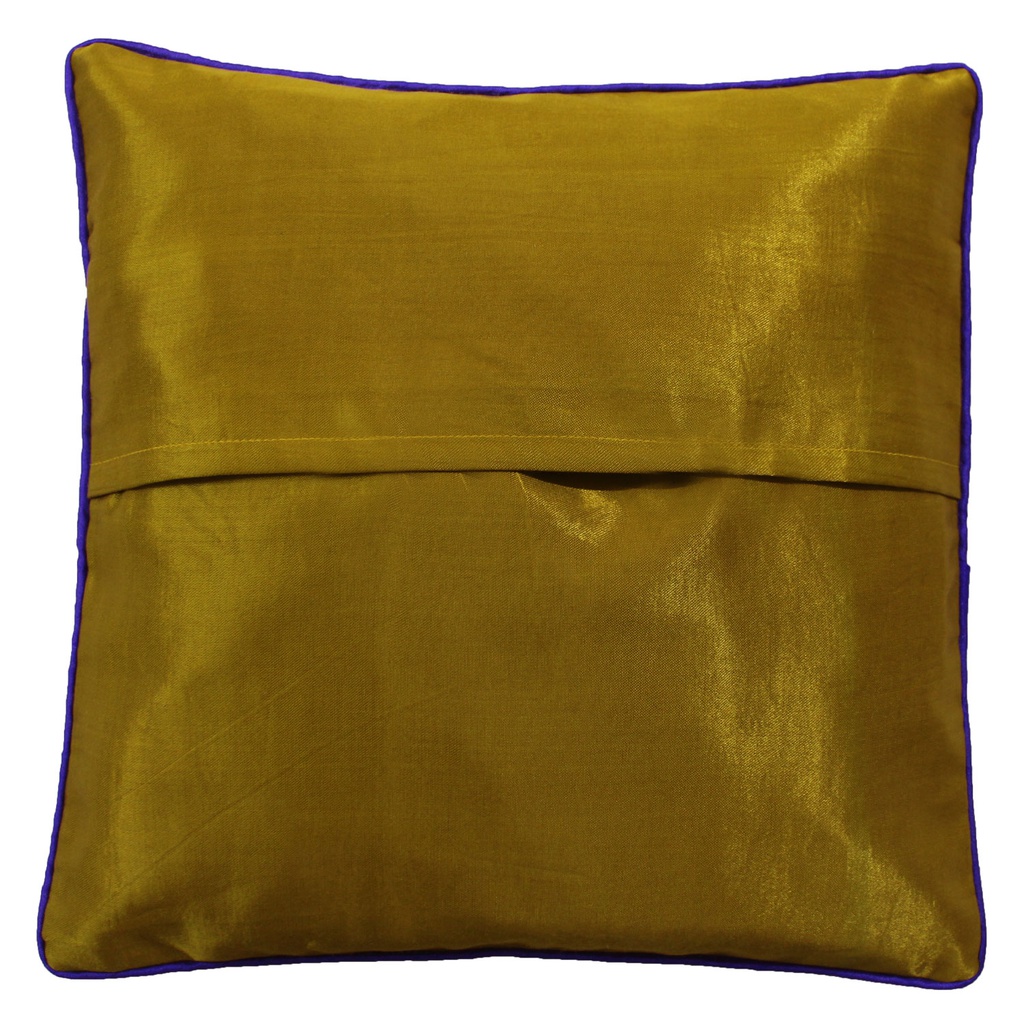Embroidered Mashru Cushion Cover