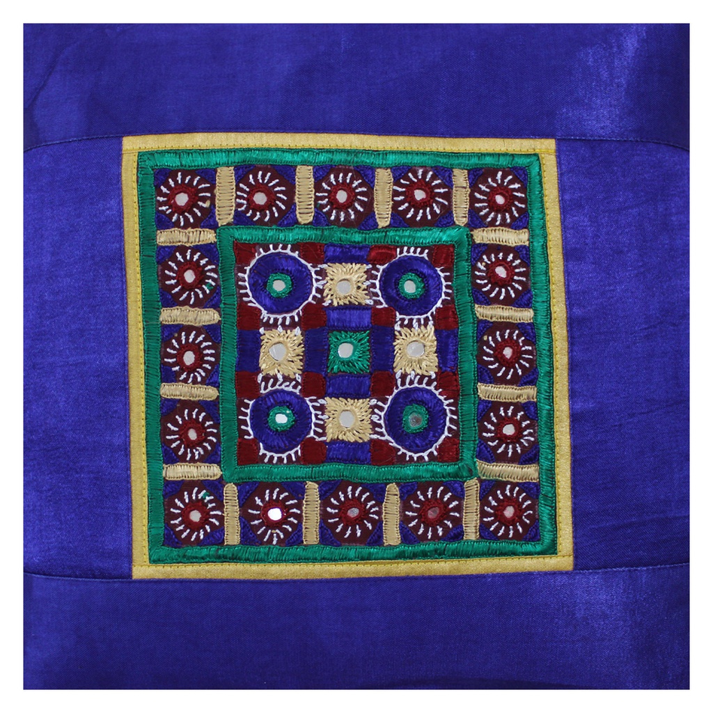 Embroidered Mashru Cushion Cover