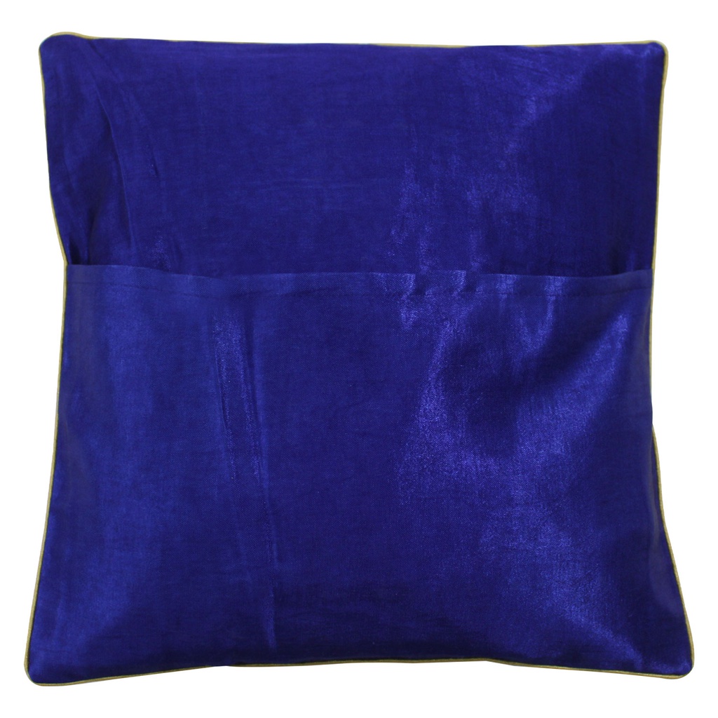 Hand Embroidered Mashru Cushion Cover