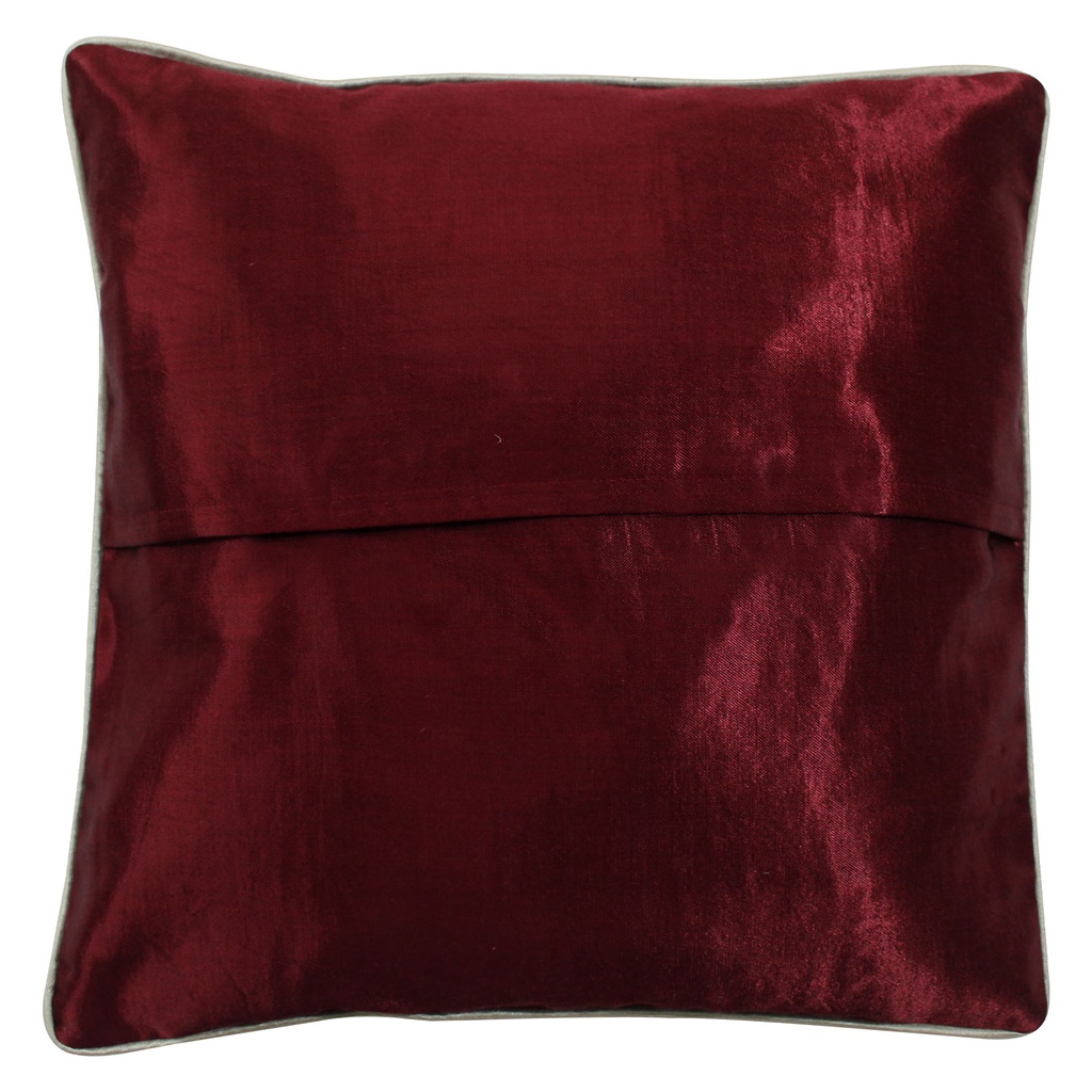 Hand Embroidered Mashru Cushion Cover