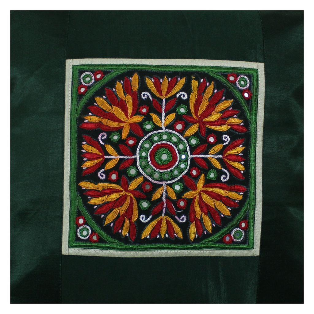 Embroidered Mashru Cushion Cover