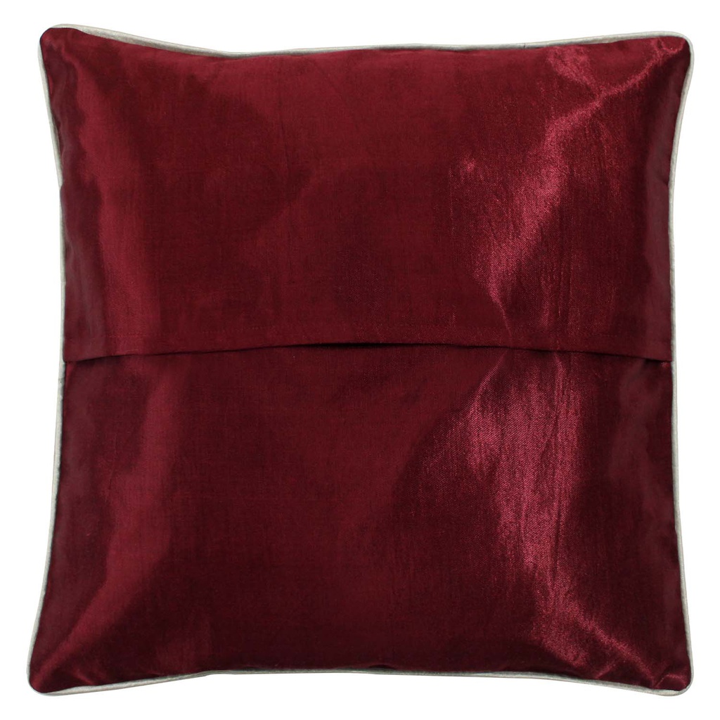 Embroidered Mashru Cushion Cover