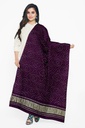 Purple Handwoven Gaji Silk Bandhani Dupatta