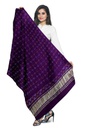Purple Handwoven Gaji Silk Bandhani Dupatta