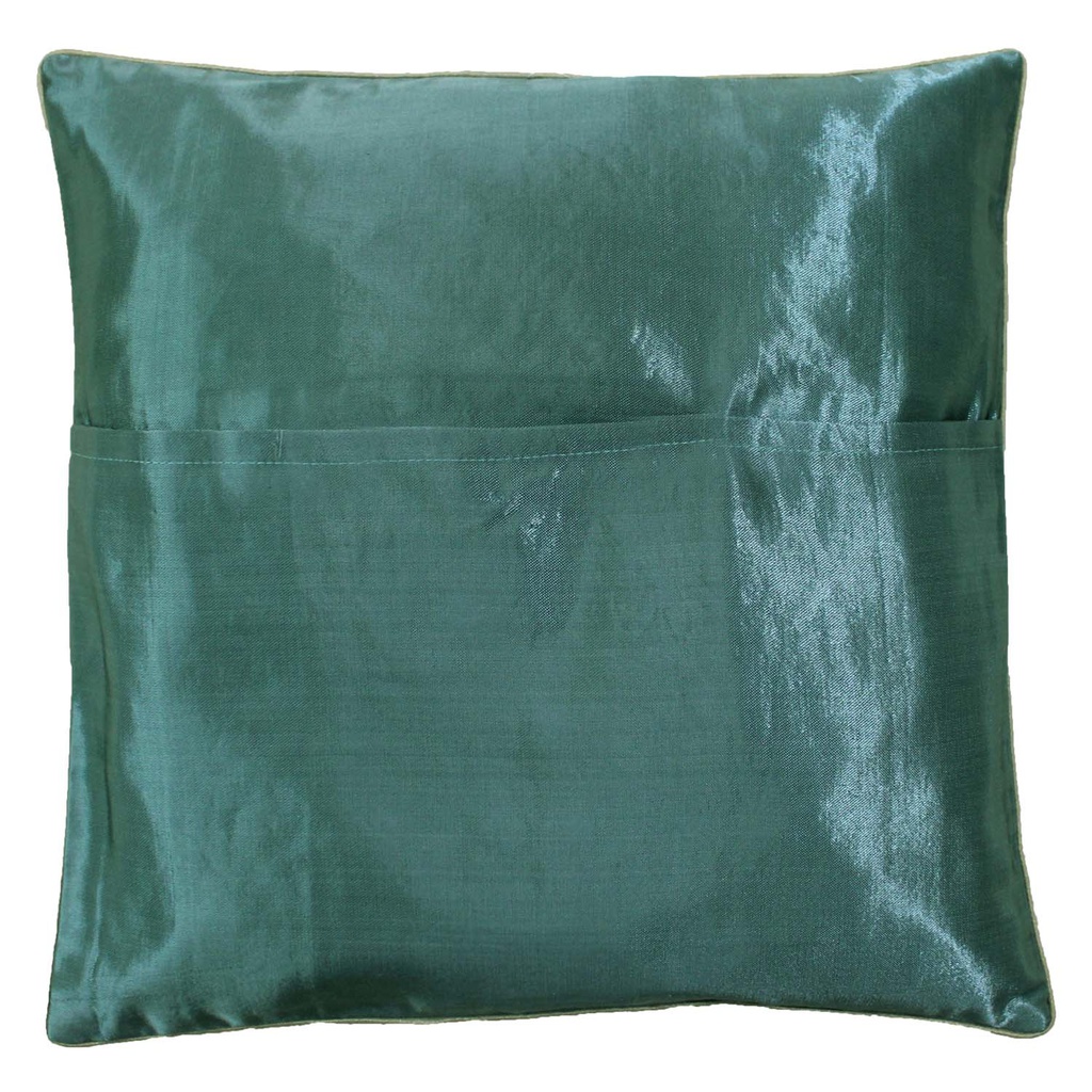 Embroidered Mashru Cushion Cover