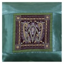 Hand Embroidered Mashru Cushion Cover