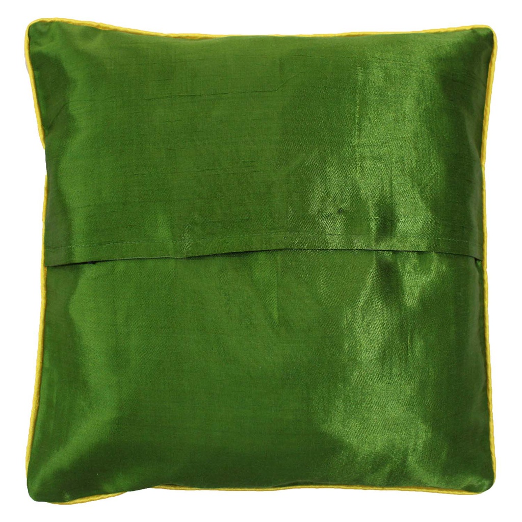 Embroidered Mashru Cushion Cover