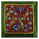 Hand Embroidered Mashru Cushion Cover