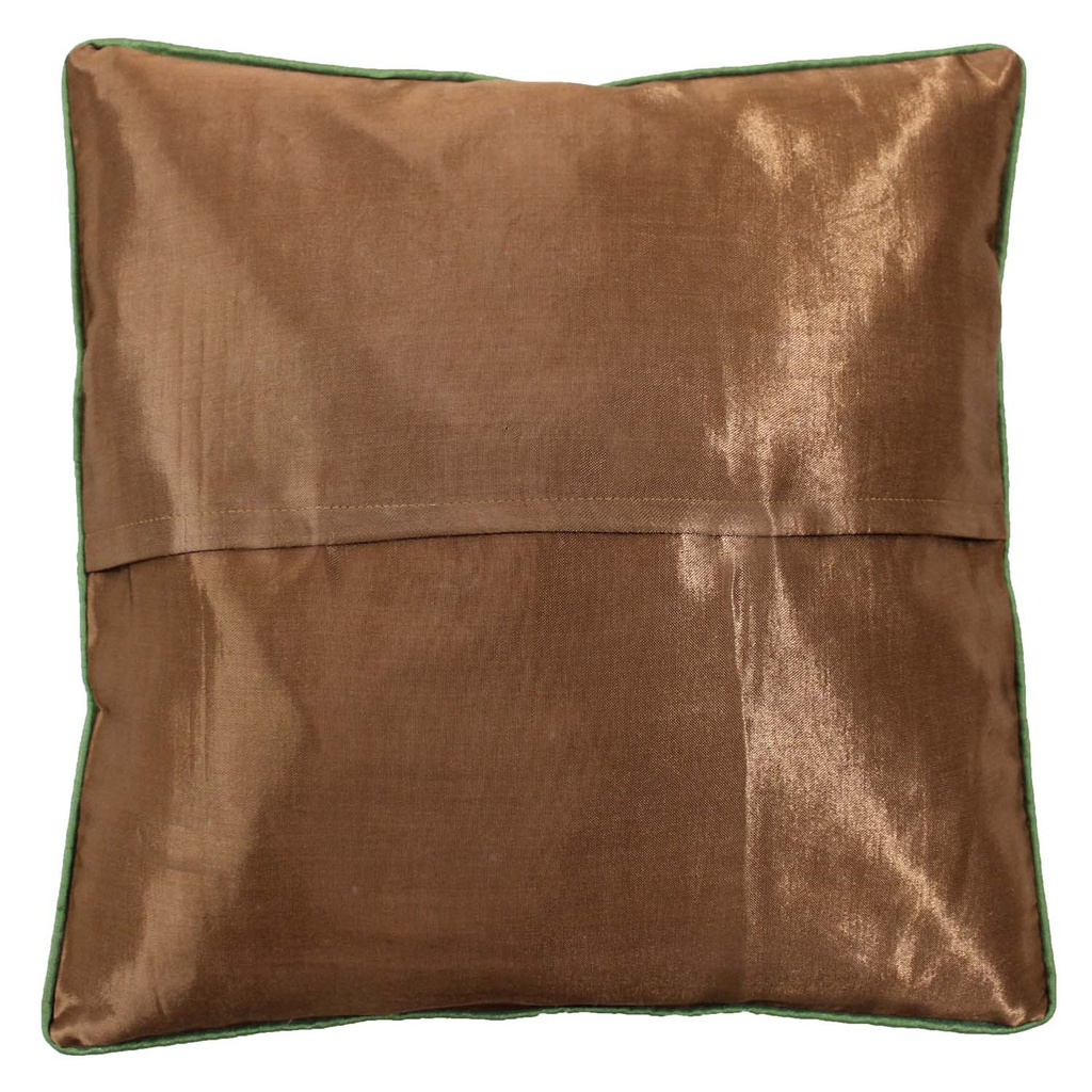 Embroidered Mashru Cushion Cover