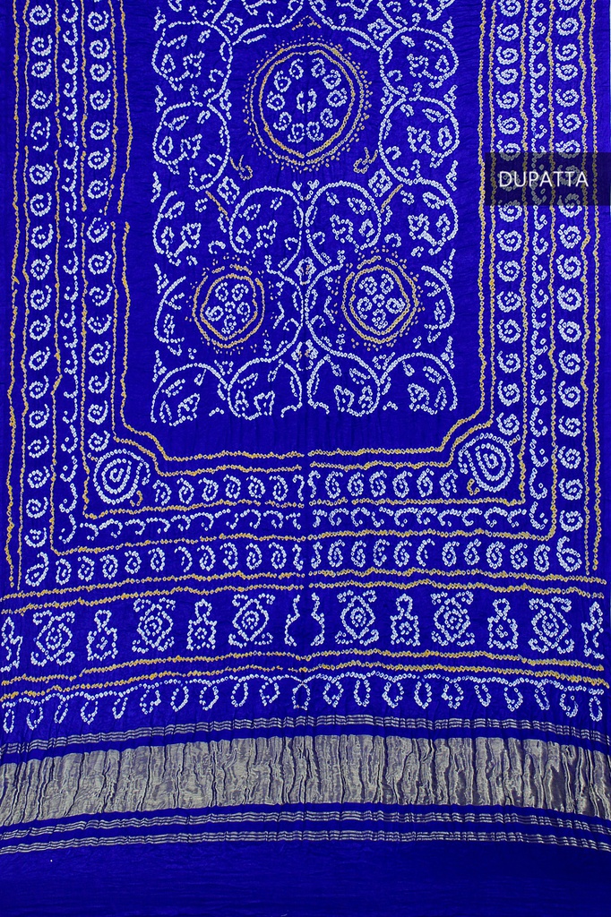 Handwoven Gaji Silk Bandhani Dupatta