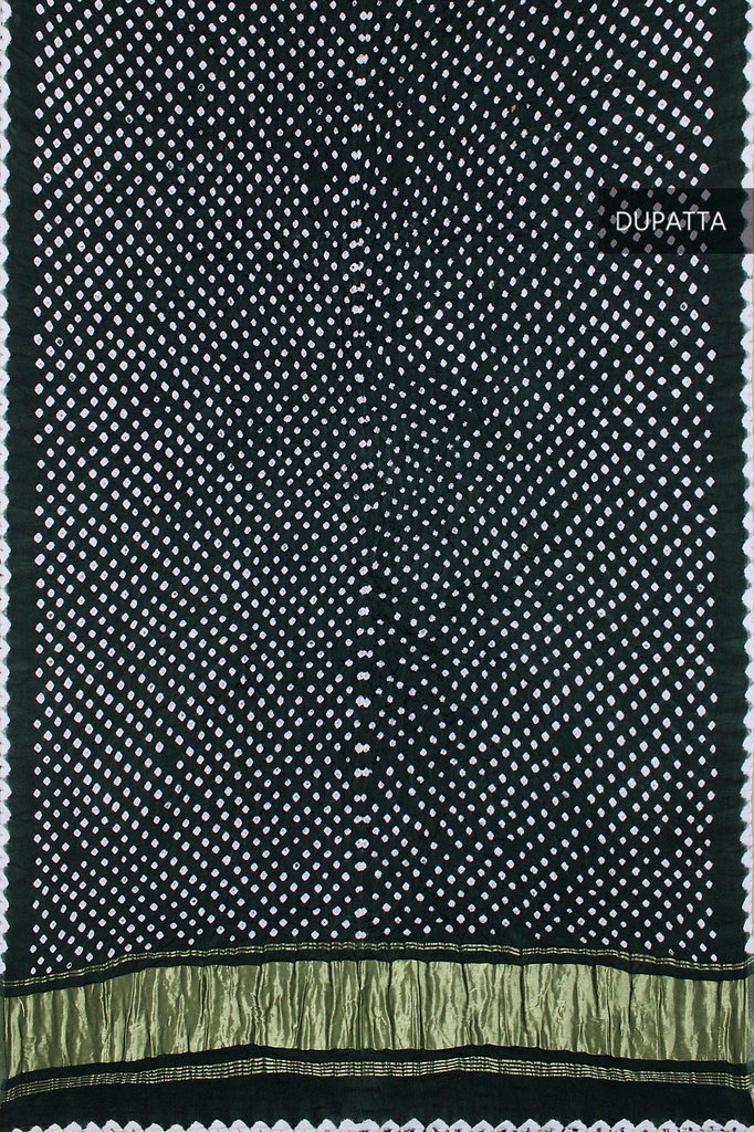 Handwoven Gaji Silk Bandhani Dupatta