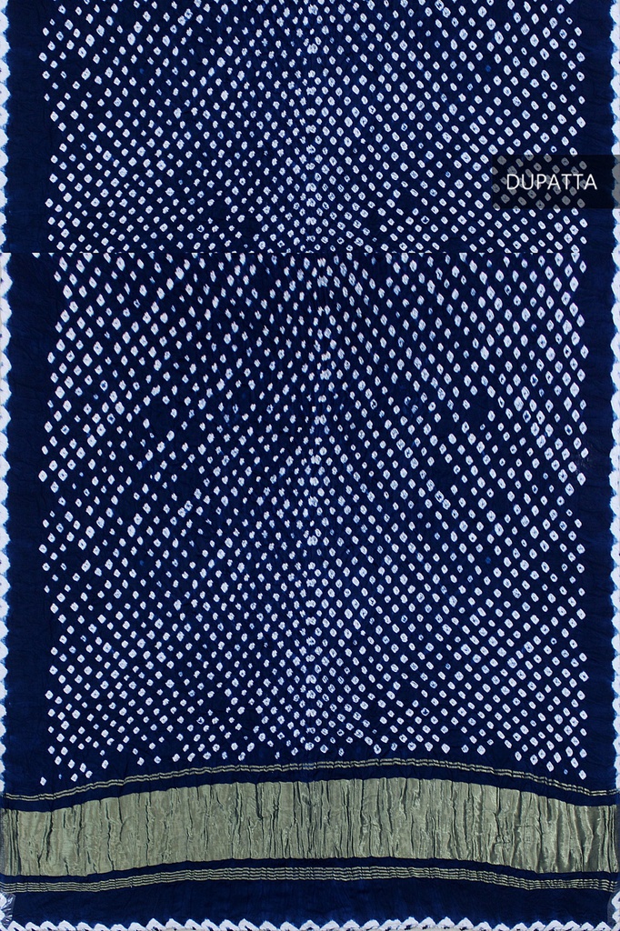 Handwoven Gaji Silk Bandhani Dupatta