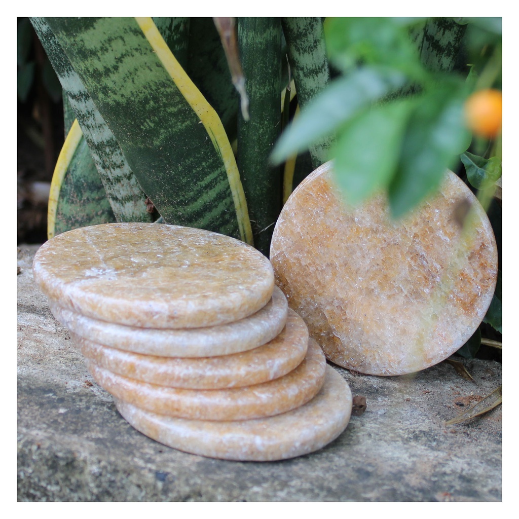 Handmade Agate Stone Tea Coaster ( Set of 6 )