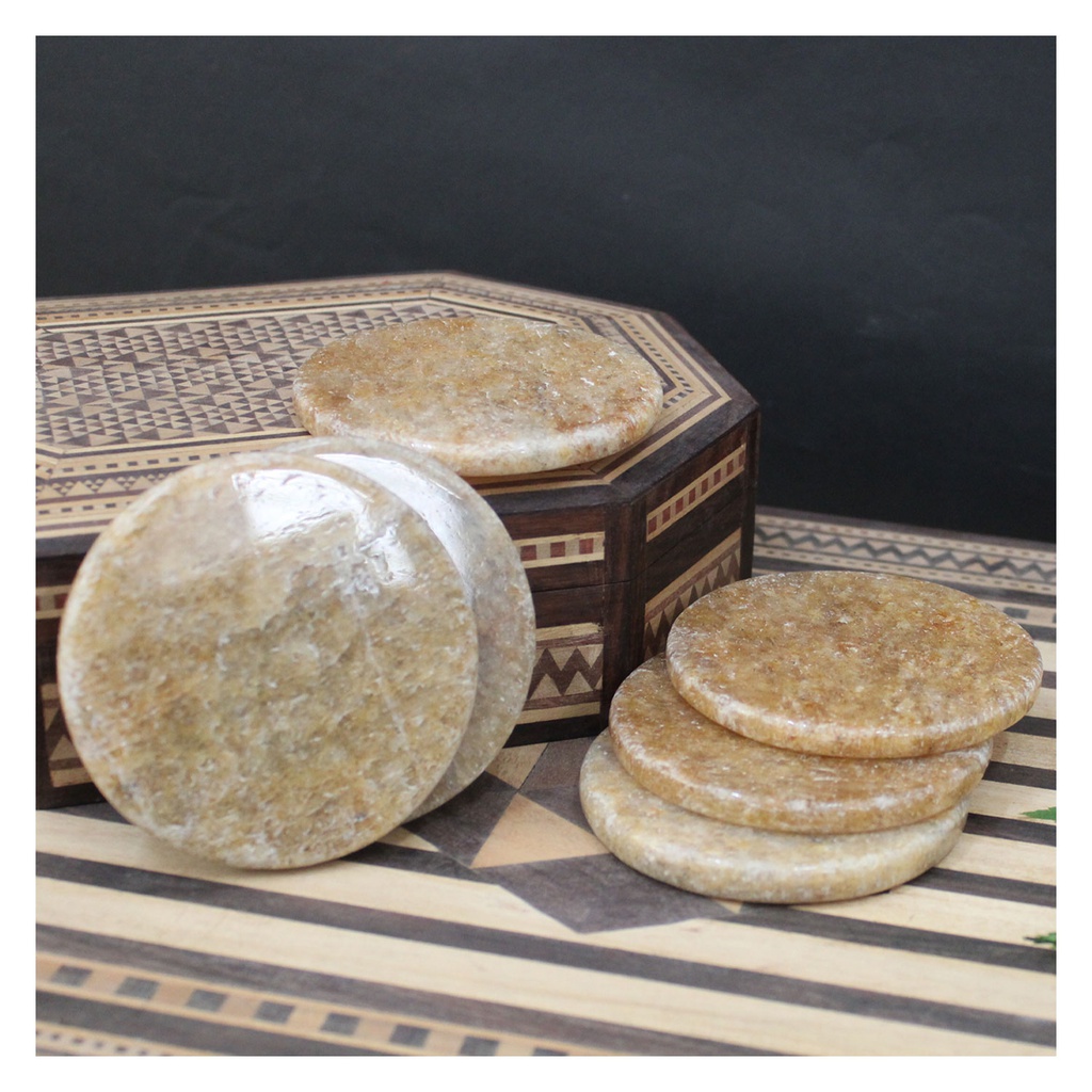 Handmade Agate Stone Tea Coaster ( Set of 6 )