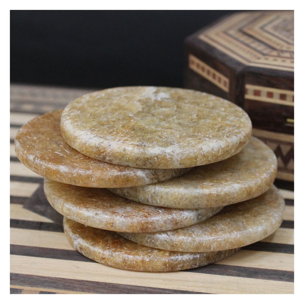 Handmade Agate Stone Tea Coaster ( Set of 6 )