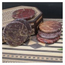 Handmade Agate Stone Tea Coaster ( Set of 6 )