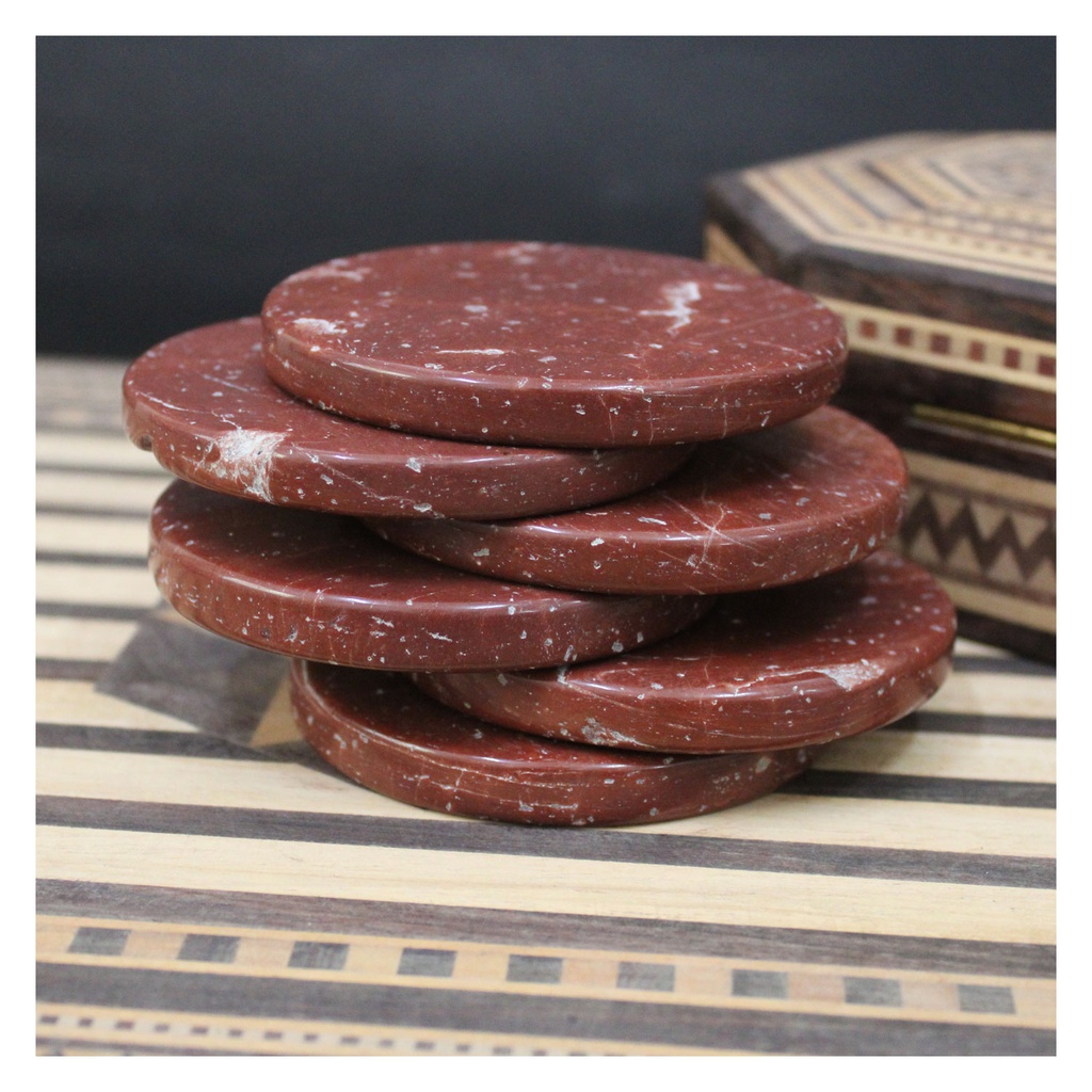 Handmade Agate Stone Tea Coaster ( Set of 6 )