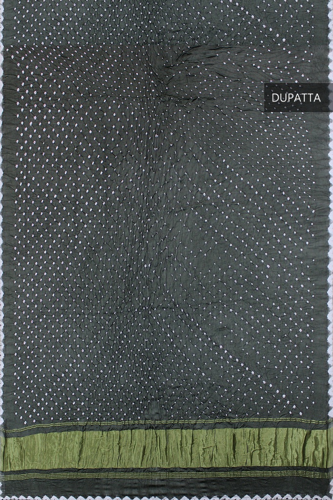 Handwoven Gaji Silk Bandhani Dupatta