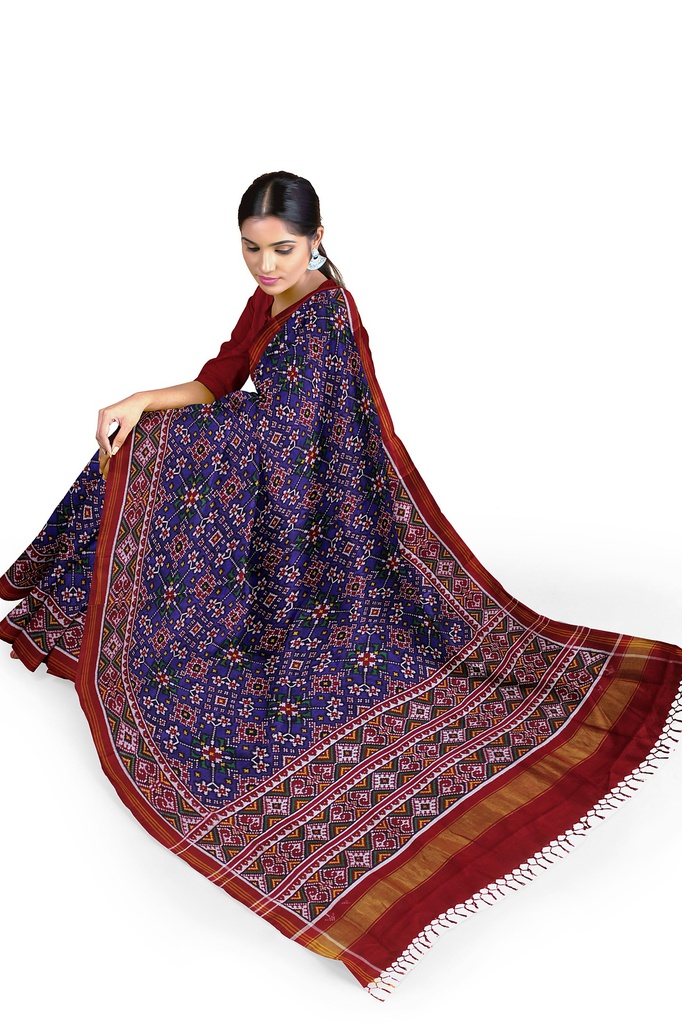 Handwoven Double Ikat Silk Patola Saree