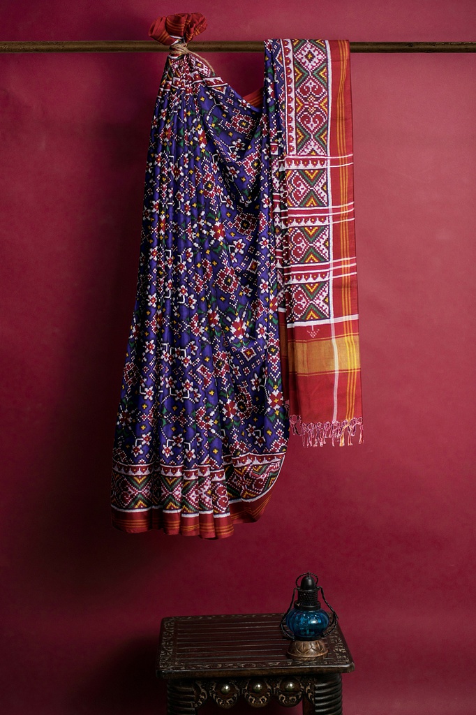 Handwoven Double Ikat Silk Patola Saree