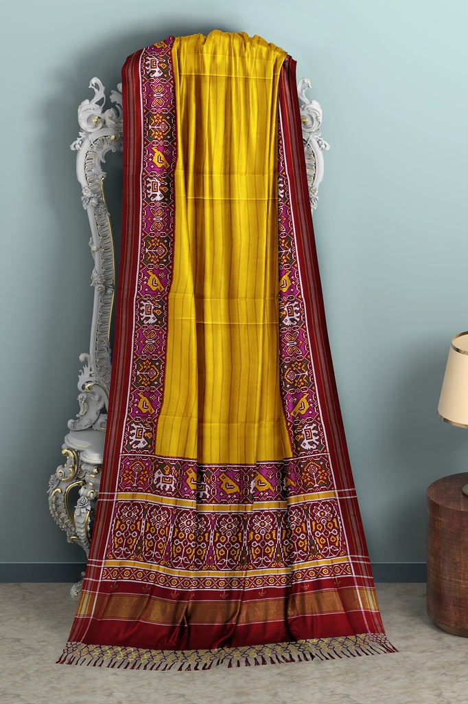 Handwoven Double Ikat Silk Patola Saree