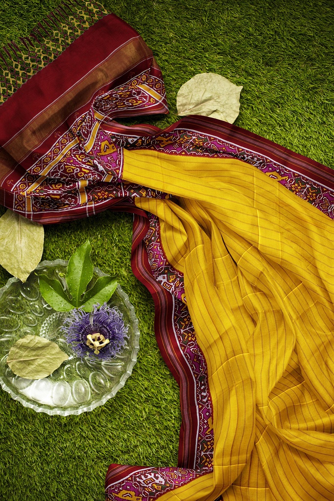 Handwoven Double Ikat Silk Patola Saree