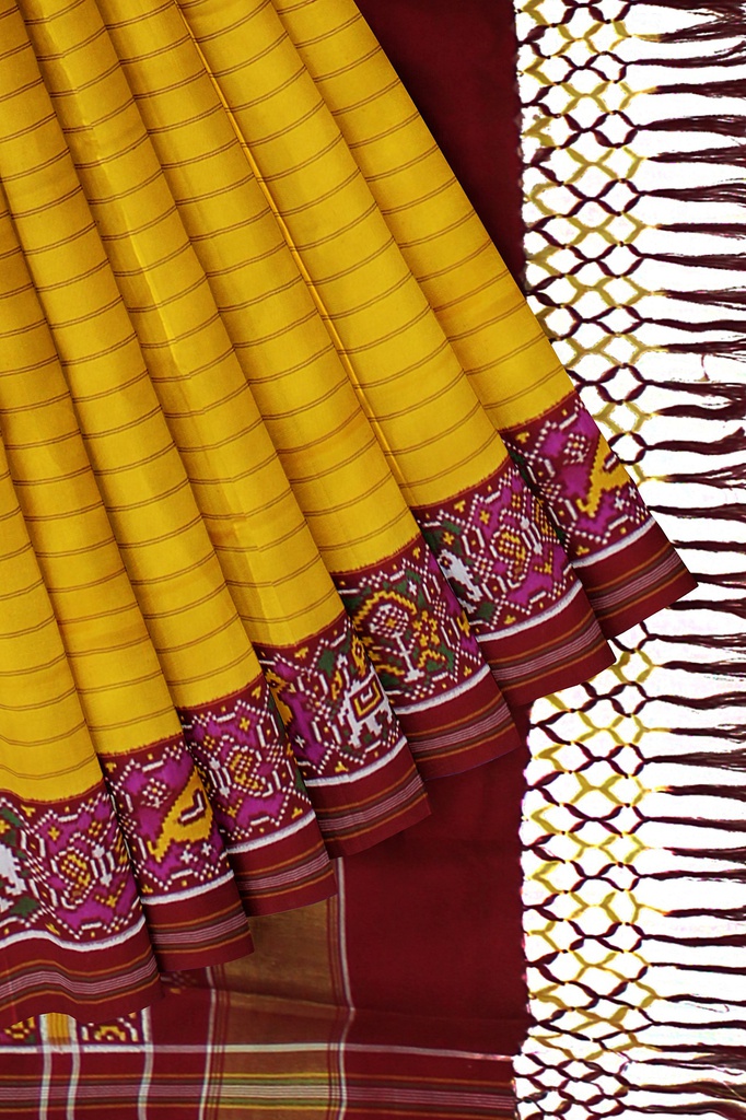 Handwoven Double Ikat Silk Patola Saree