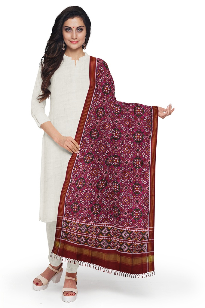 Handwoven Double Ikat Patola Dupatta
