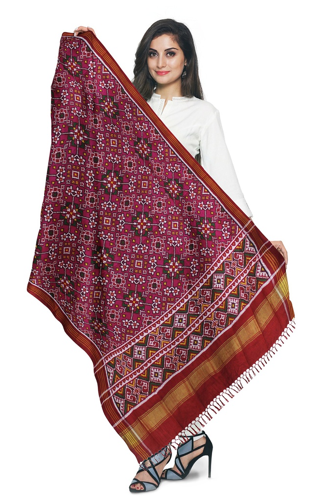 Handwoven Double Ikat Patola Dupatta