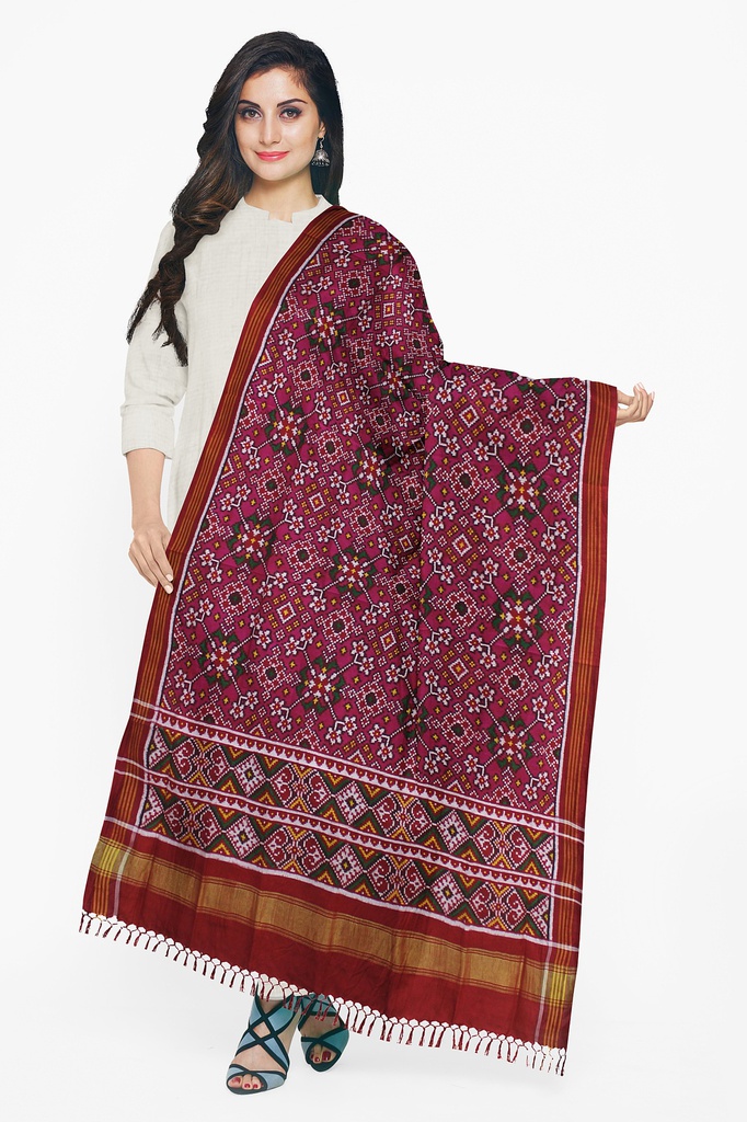 Handwoven Double Ikat Patola Dupatta