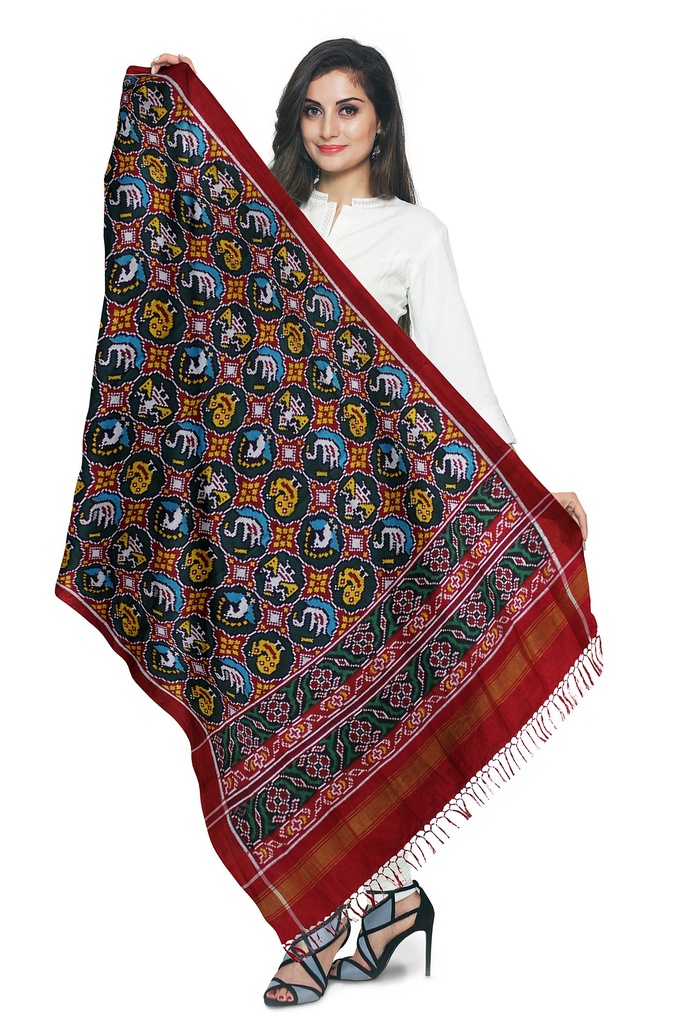 Handwoven Double Ikat Patola Dupatta
