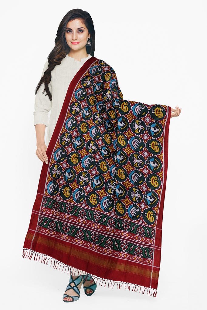 Handwoven Double Ikat Patola Dupatta