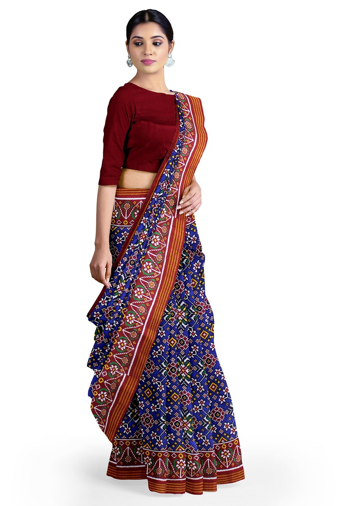 Handwoven Double Ikat Silk Patola Saree