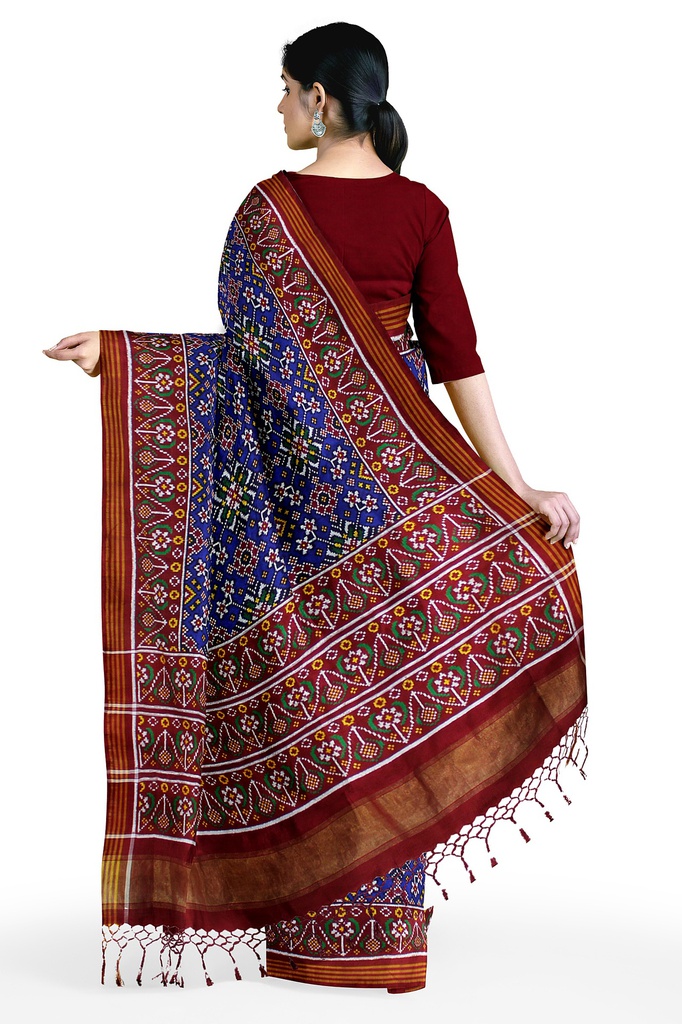 Handwoven Double Ikat Silk Patola Saree