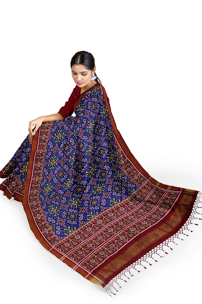 Handwoven Double Ikat Silk Patola Saree