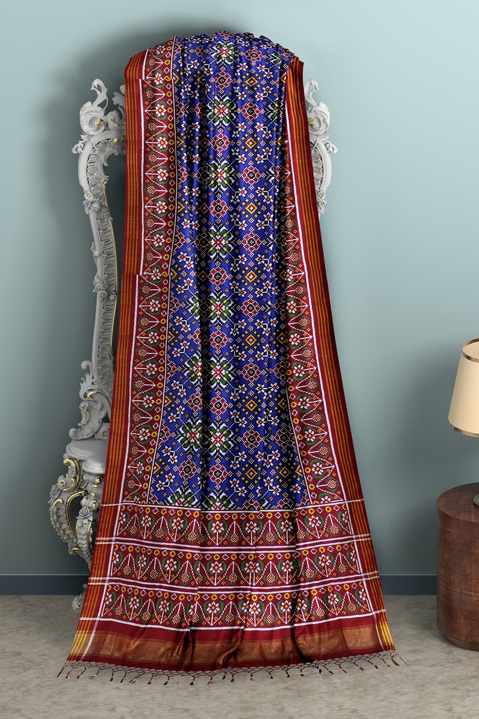 Handwoven Double Ikat Silk Patola Saree