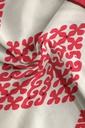 Off-White Applique Work Single Bedcover
