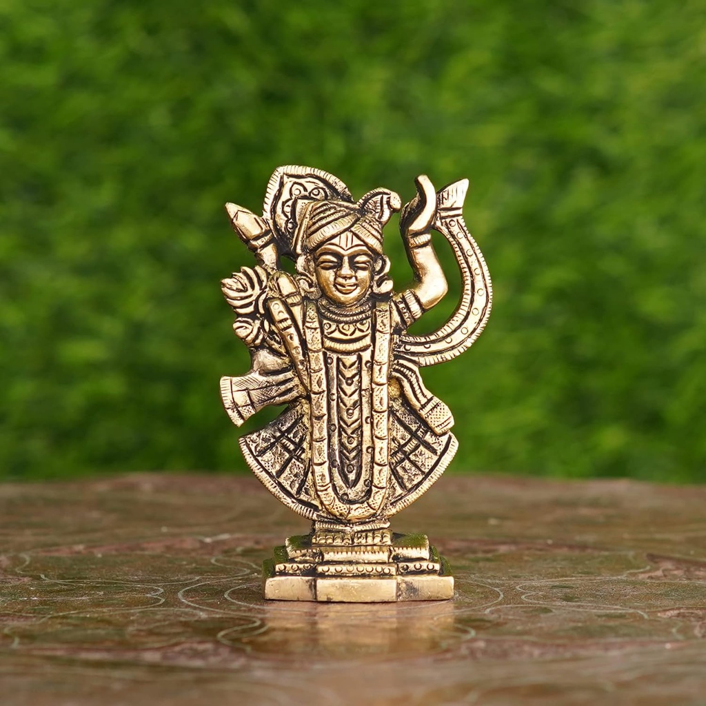 Handcrafted Brass Loard Shreenathji Collectible/ Idol