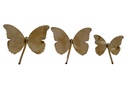 Handcrafted Brass Butterfly Set (Pair of 3)