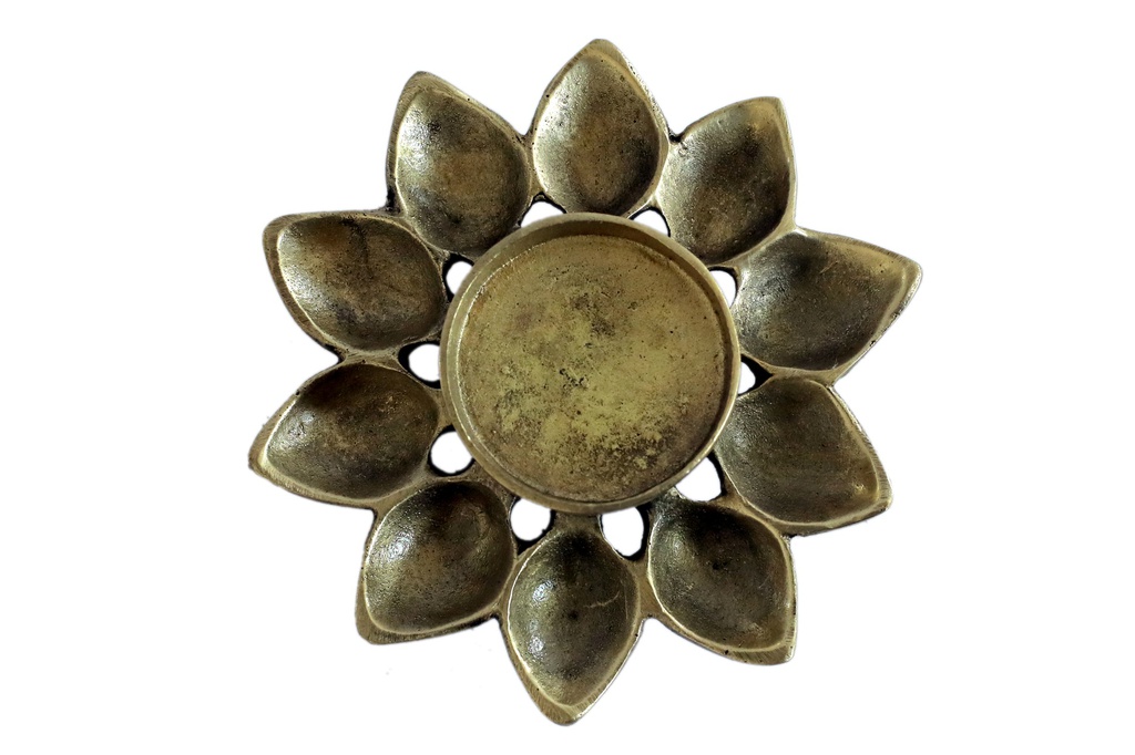 Handcrafted Brass Diya Stand