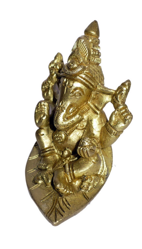 Handcrafted Brass Right Trunk Ganesha / Idol