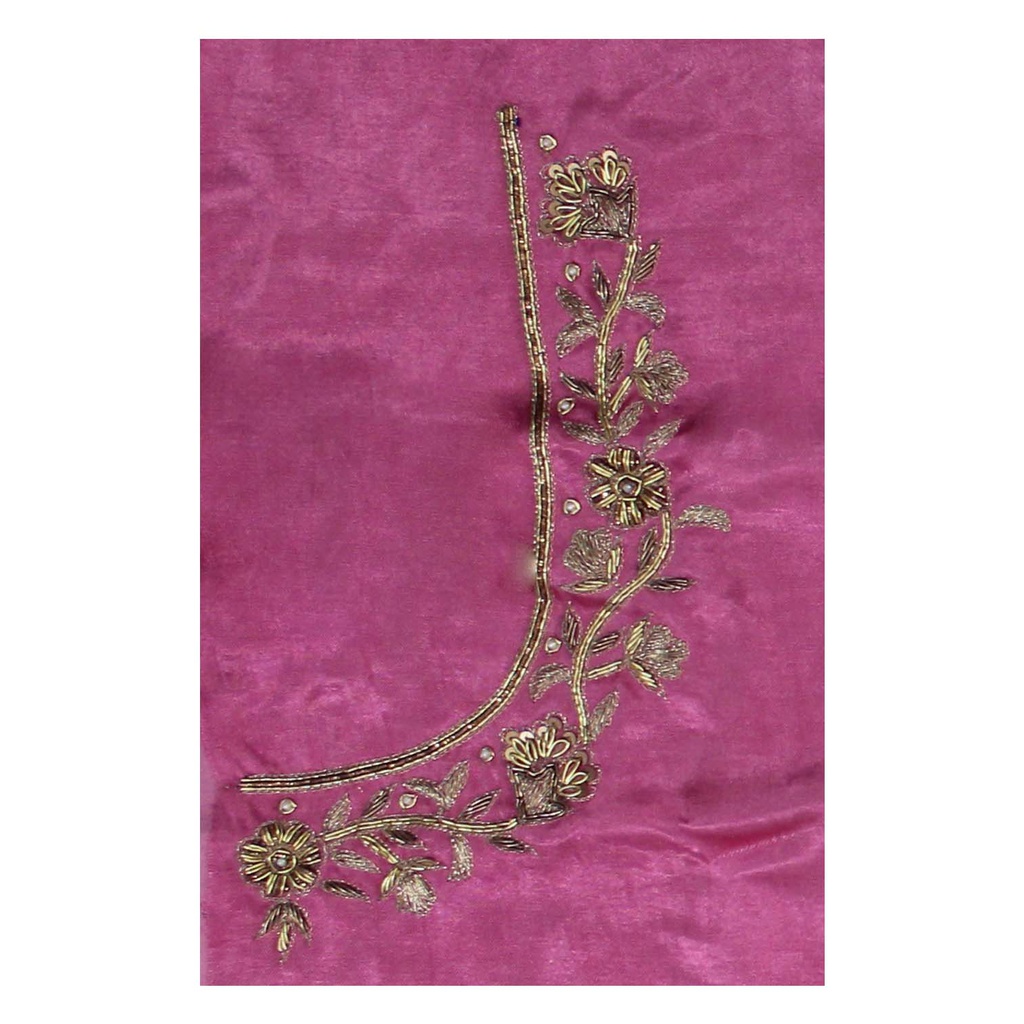 Hand Embroidered Unstitched Blouse Material