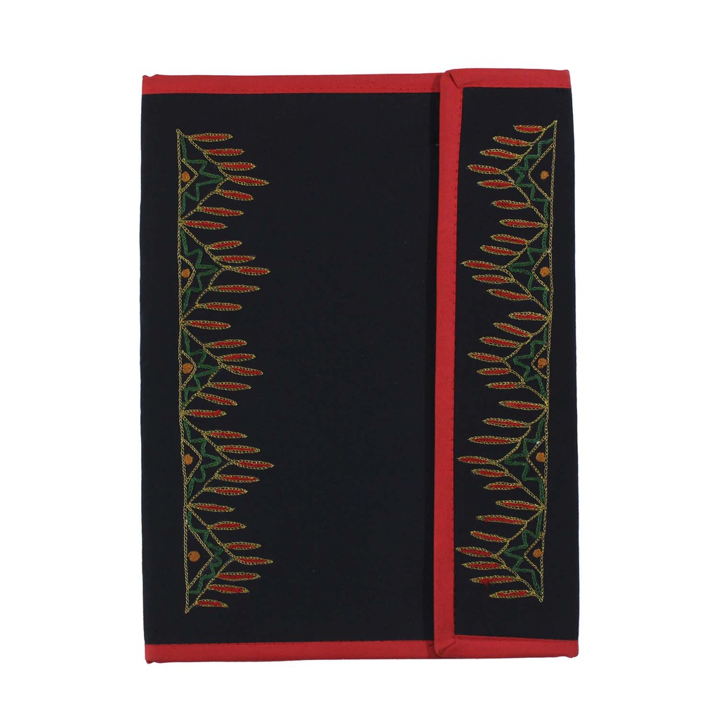 Hand Embroidery Flap File Folder