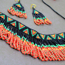 Handmade Beaded Choker Necklace Set