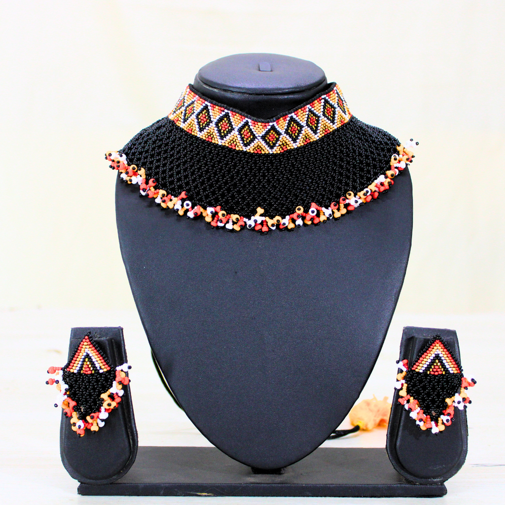 Handmade Beaded Choker Necklace Set